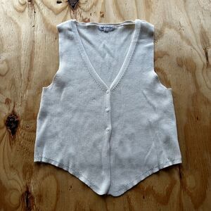 Better / Together Cream Ribbed Sweater Vest - XL
